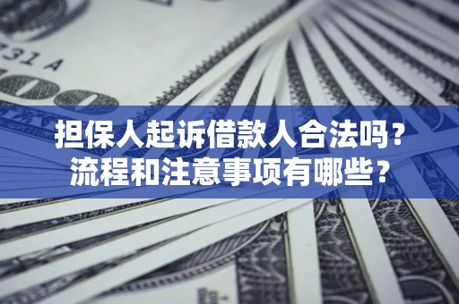 济南担保人起诉借款人合法吗？流程和注意事项有哪些？