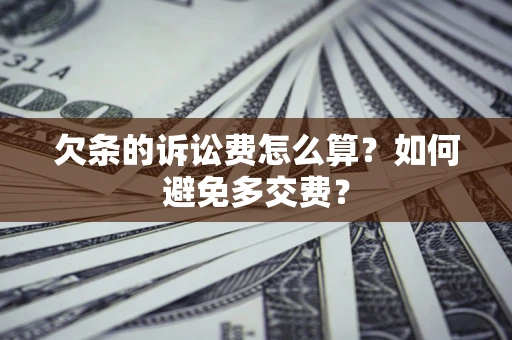 济南欠条的诉讼费怎么算？如何避免多交费？