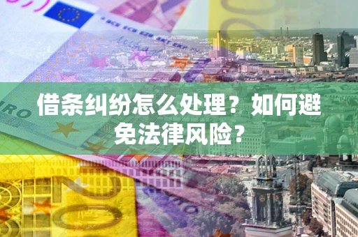 济南借条纠纷怎么处理？如何避免法律风险？